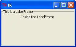 TK LabelFrame (برچسب‌دار تی‌کی)